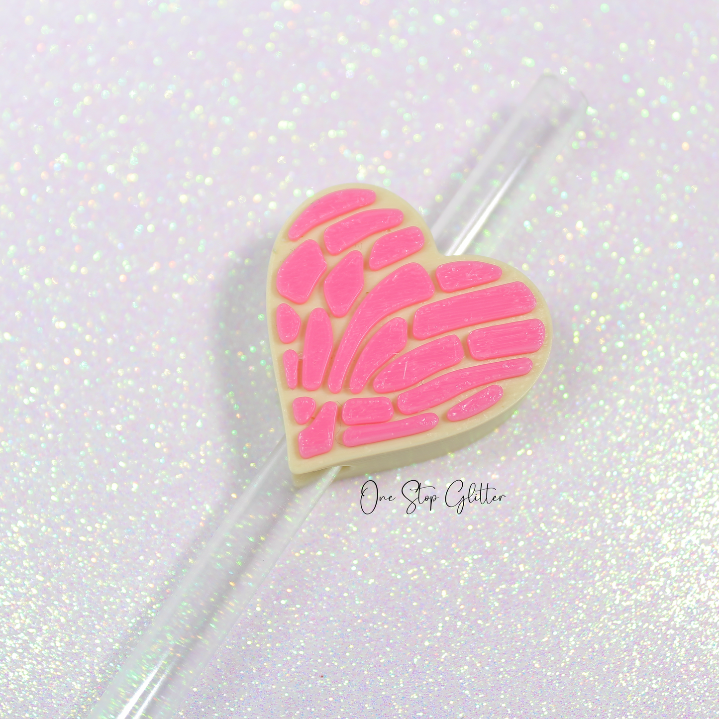 Concha Heart Straw Topper