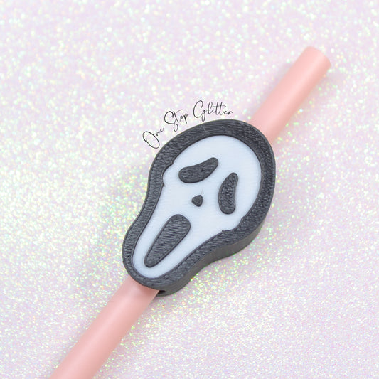 Scream Face Straw Topper