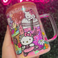 Hello Kitty Snow Globe Glass Cup