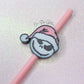 Jack Skellington Straw Topper (w/christmas hat)