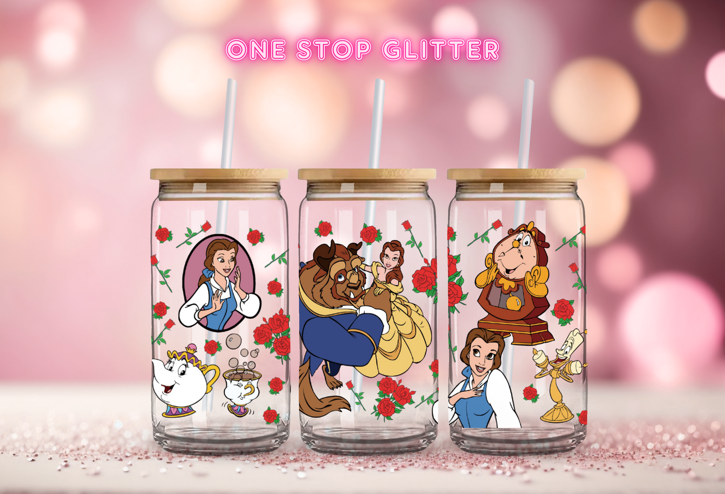 UV DTF CUP WRAP - BEAUTY AND THE BEAST