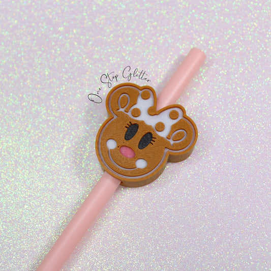 Minnie Christmas Cookie Straw Topper